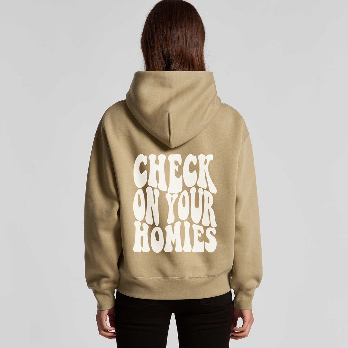 Check On Your Homies Drop Shoulder Hoodie | Woman's